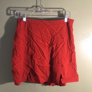 Burnt orange mini skirt